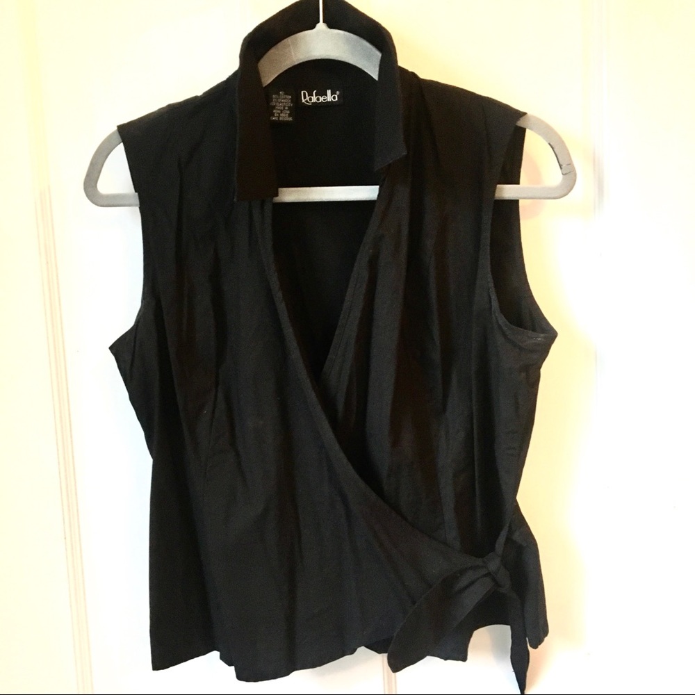 RAFAELLA Stretch Wrap Top